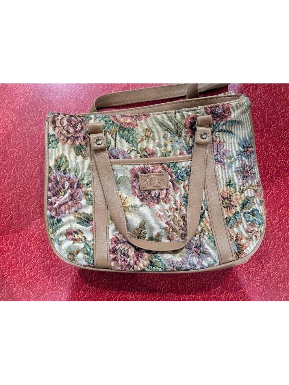 Bentley Floral Tapestry Handbag Grandma Chic